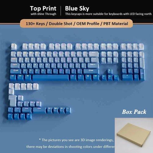 133+ Keys OEM Profile Gradient Keycaps