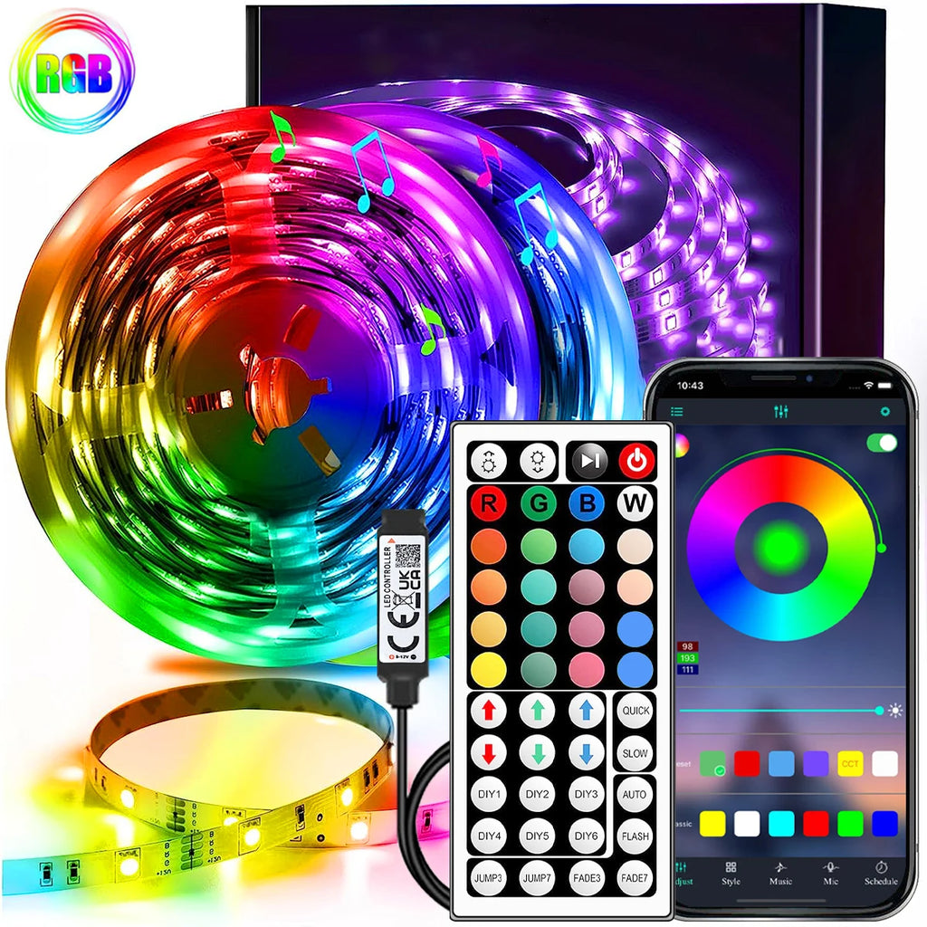 LED Strip Light 1-40m with Music Sync