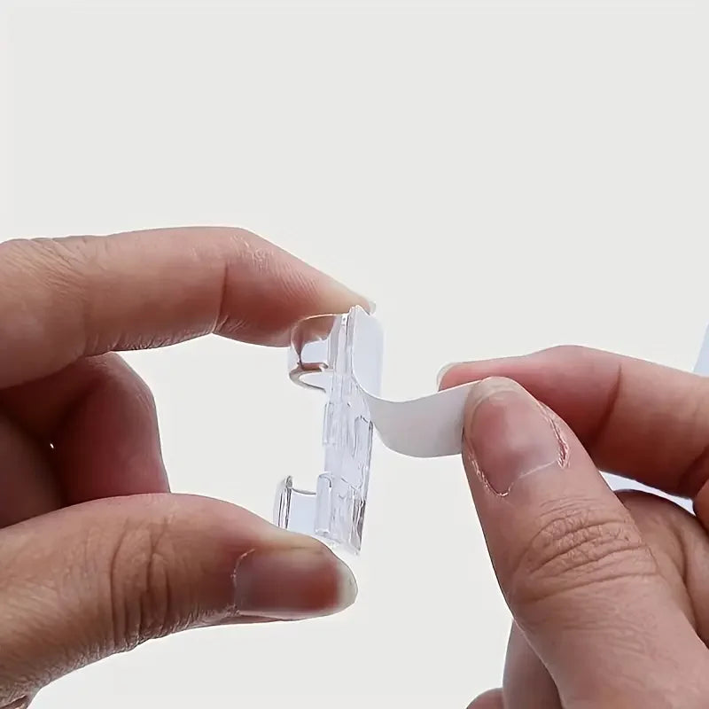 Clear Plastic Cable Clips - Transparent Wire Organizers