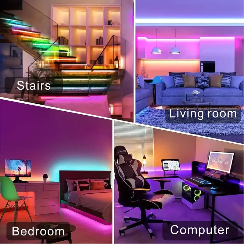 LED Strip Light 1-40m with Music Sync