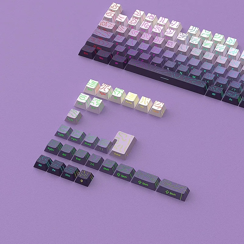 Line Gradient Keycaps Cherry Profile PBT Custom Keycaps