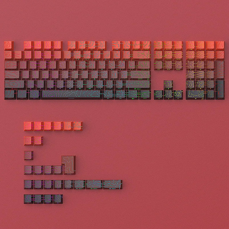 Line Gradient Keycaps Cherry Profile PBT Custom Keycaps