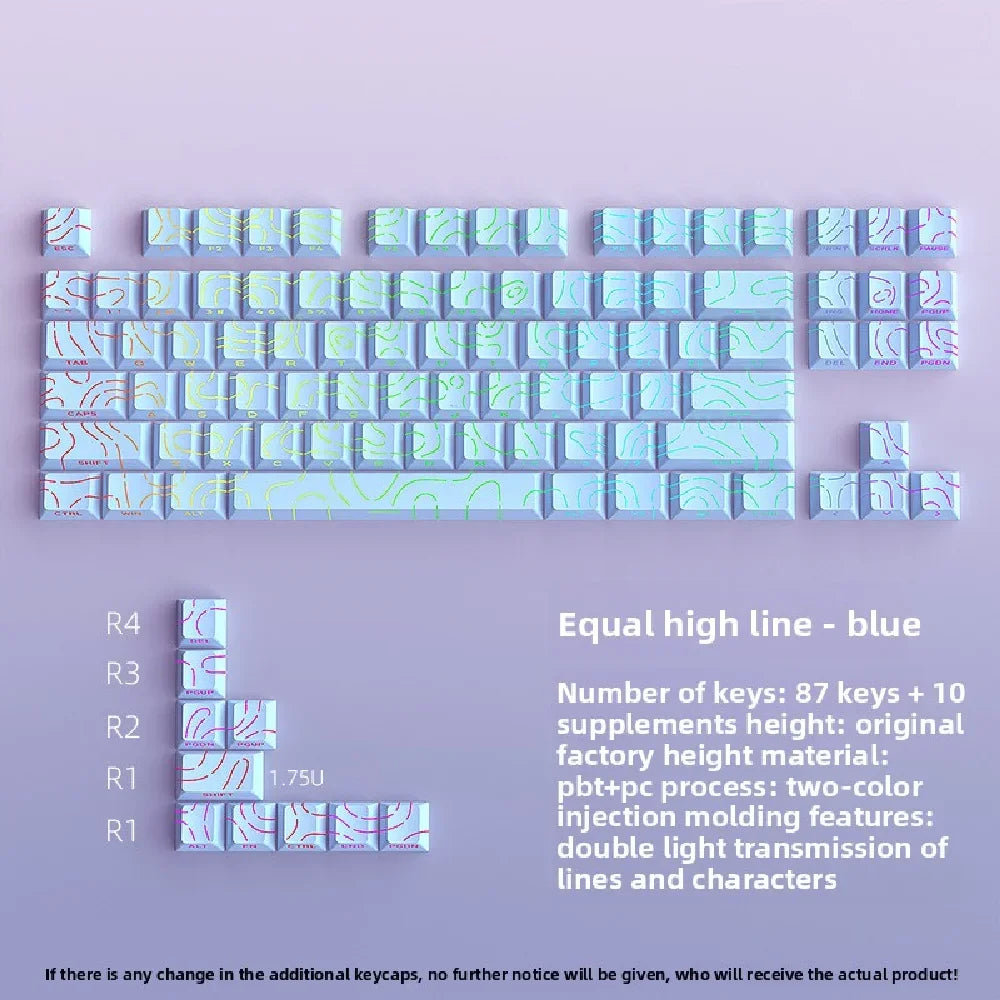 Line Gradient Keycaps Cherry Profile PBT Custom Keycaps