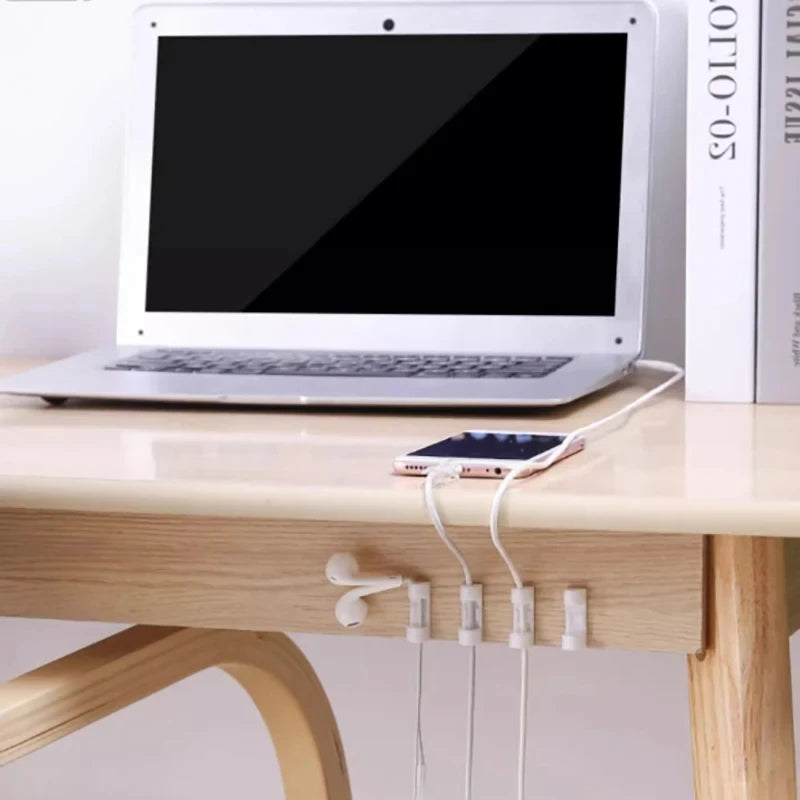 Clear Plastic Cable Clips - Transparent Wire Organizers